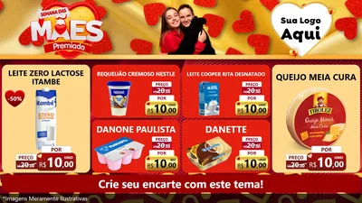 Modelo de TV para TV Horizontal com o tema Semana das Mães Premiada para Frios e Laticínios