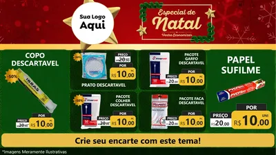 Modelo de TV para TV Horizontal com o tema Especial de Natal para Embalagens