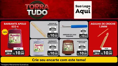 Modelo de TV para TV Horizontal com o tema Torra Tudo para Armarinho e Aviamentos