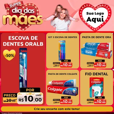 Modelo de Rede Social para Feed Facebook com o tema Super Dia Das Mães para Higiene Pessoal