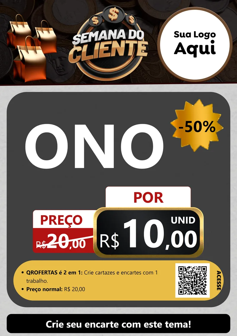 Modelo de Cartaz para Cartaz A4 Vertical com o tema Semana do Cliente para Óticas