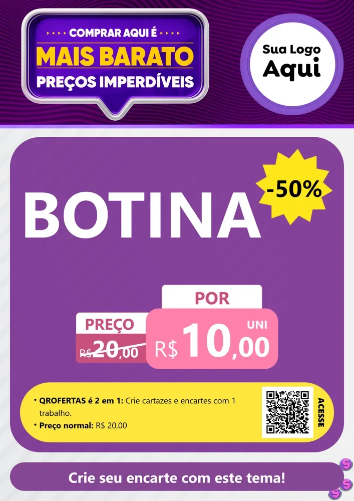 Modelo de Cartaz para Cartaz A4 Vertical com o tema Mais Barato para Agropecuária
