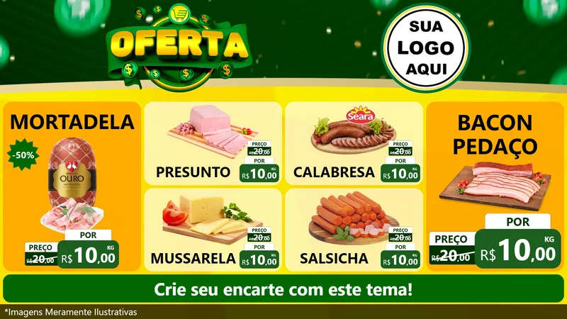 Modelo de TV para TV Horizontal com o tema Oferta para Frios e Laticínios