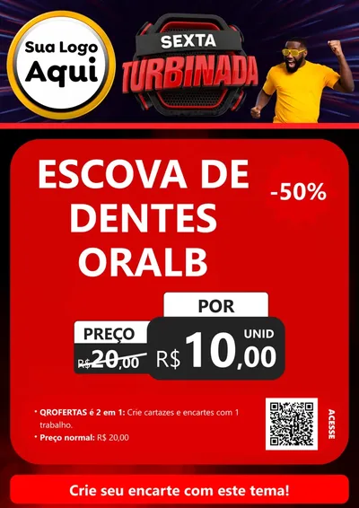 Modelo de Cartaz para Cartaz A4 Vertical com o tema Sexta Turbinada para Higiene Pessoal