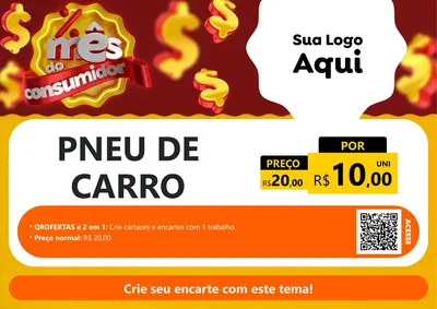 Modelo de Cartaz para Cartaz A4 Horizontal com o tema Mês do consumidor para Auto peças