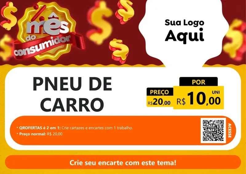 Modelo de Cartaz para Cartaz A4 Horizontal com o tema Mês do consumidor para Auto peças