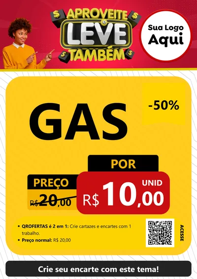 Modelo de Cartaz para Cartaz A4 Vertical com o tema Aproveite e Leve Também para Água e gás