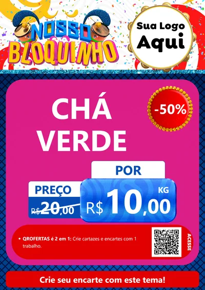 Modelo de Cartaz para Cartaz A4 Vertical com o tema Nosso Bloquinho para Produtos Naturais