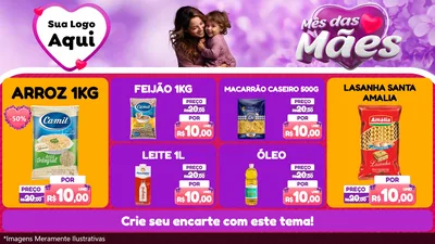 Modelo de TV para TV Horizontal com o tema Mês das Mães para Supermercado