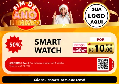 Modelo de Cartaz para Cartaz A4 Horizontal com o tema Fim de Ano Premiado para Informática