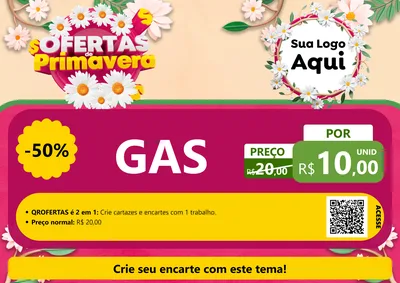 Modelo de Cartaz para Cartaz A4 Horizontal com o tema Ofertas de Primavera para Água e gás