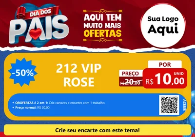 Modelo de Cartaz para Cartaz A4 Horizontal com o tema Dia dos Pais para Perfumes