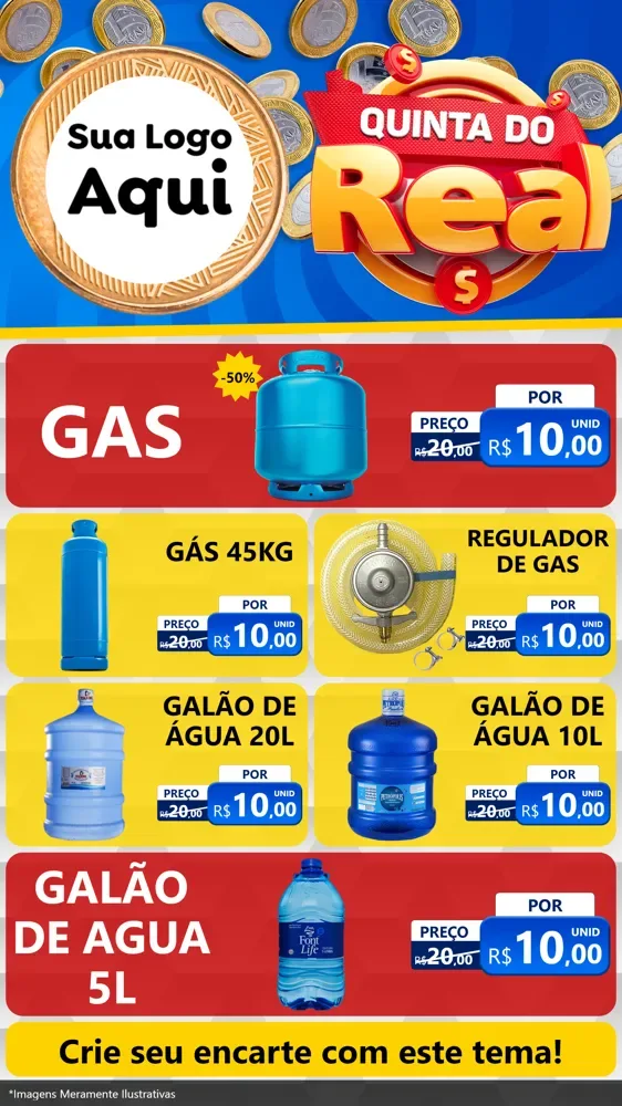 Modelo de TV para TV Vertical com o tema Quinta do Real para Água e gás