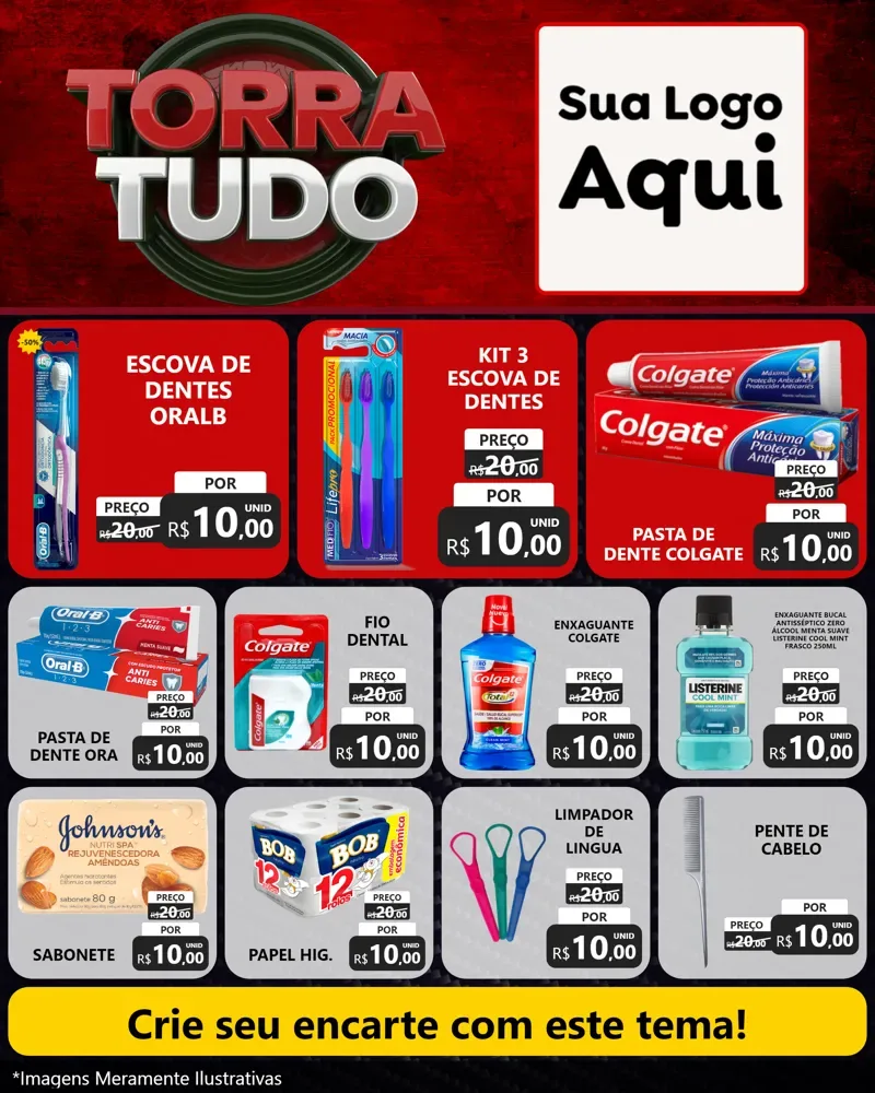 Modelo de Rede Social para Feed Instagram com o tema Torra Tudo para Higiene Pessoal