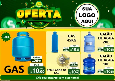 Modelo de Encarte para Encarte A4 Horizontal com o tema Oferta para Água e gás