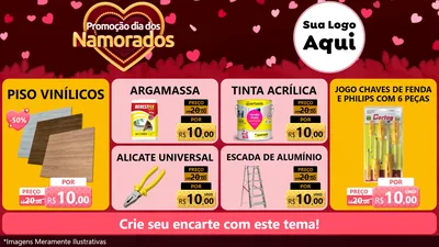 Modelo de TV para TV Horizontal com o tema Promoção Dia Dos Namorados para Material para Construção