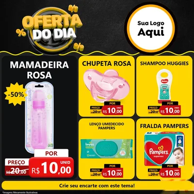 Modelo de Rede Social para Feed Facebook com o tema Oferta Do Dia para Bebês