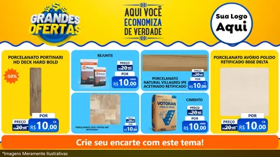 Modelo de TV para TV Horizontal com o tema Grandes Ofertas para Pisos e revestimentos