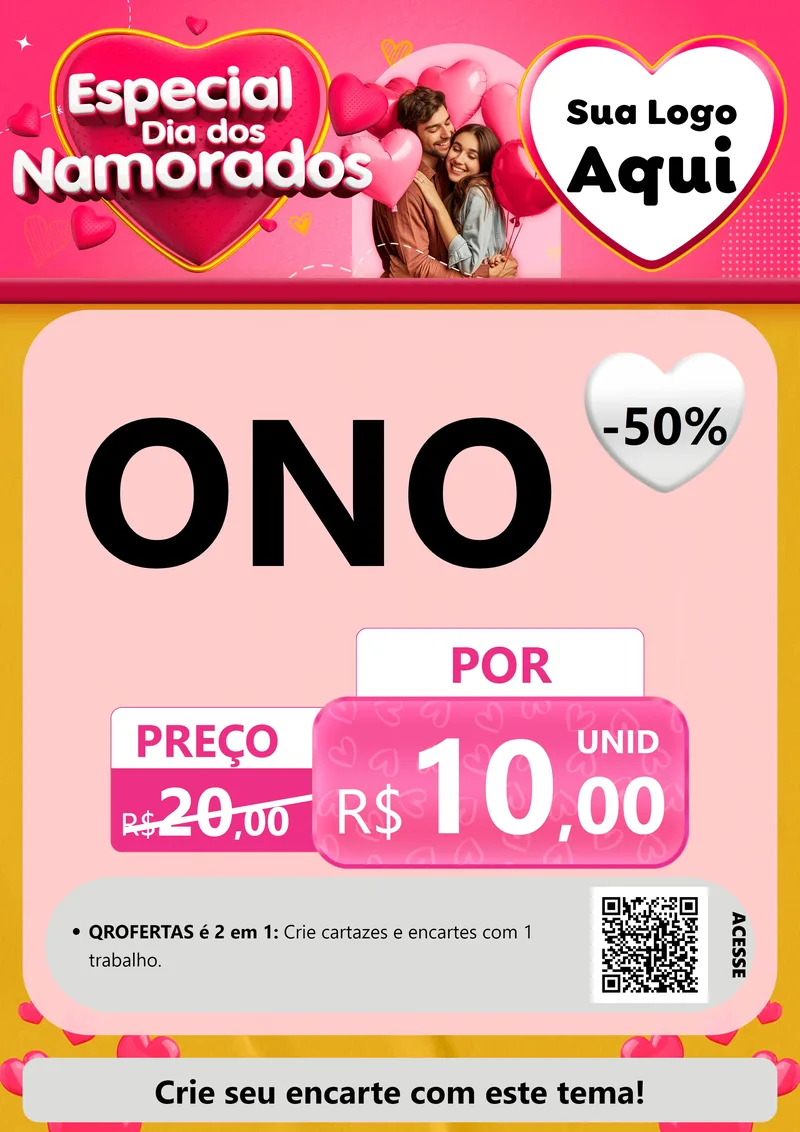 Modelo de Cartaz para Cartaz A4 Vertical com o tema Especial Dia dos Namorados para Óticas