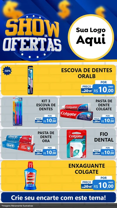 Modelo de TV para TV Vertical com o tema Show de Ofertas para Higiene Pessoal
