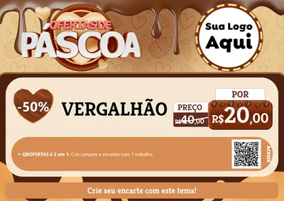 Modelo de Cartaz para Cartaz A4 Horizontal com o tema Ofertas de Páscoa para Ferragens
