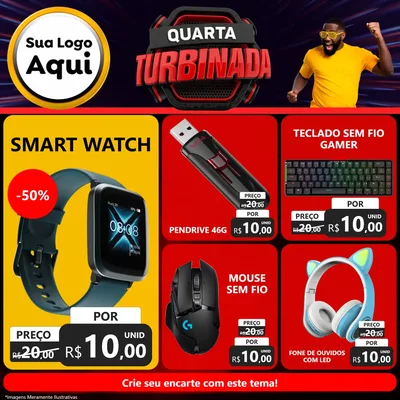 Modelo de Rede Social para Feed Facebook com o tema Quarta Turbinada para Informática