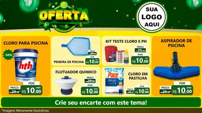 Modelo de TV para TV Horizontal com o tema Oferta para Produtos para Piscina
