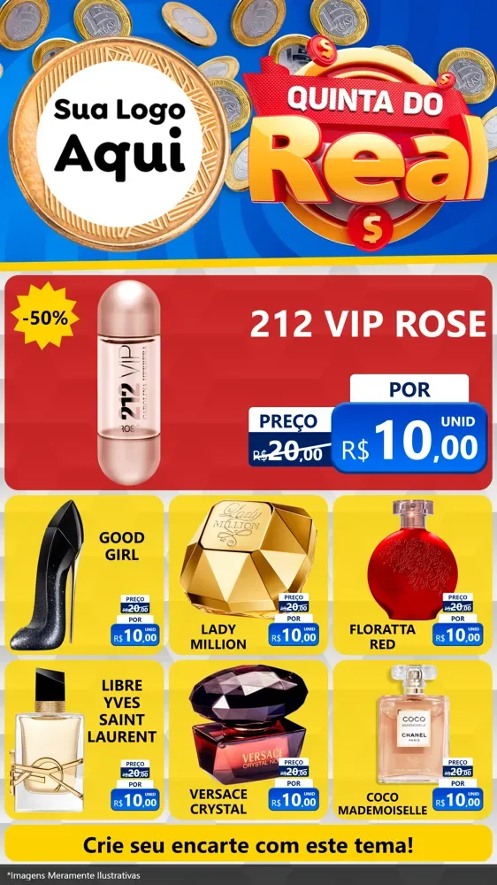 Modelo de Rede Social para Stories com o tema Quinta do Real para Perfumes