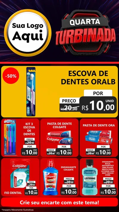 Modelo de Rede Social para Stories com o tema Quarta Turbinada para Higiene Pessoal