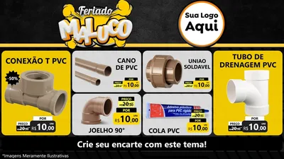 Modelo de TV para TV Horizontal com o tema Feriado Maluco para Tubos e conexões