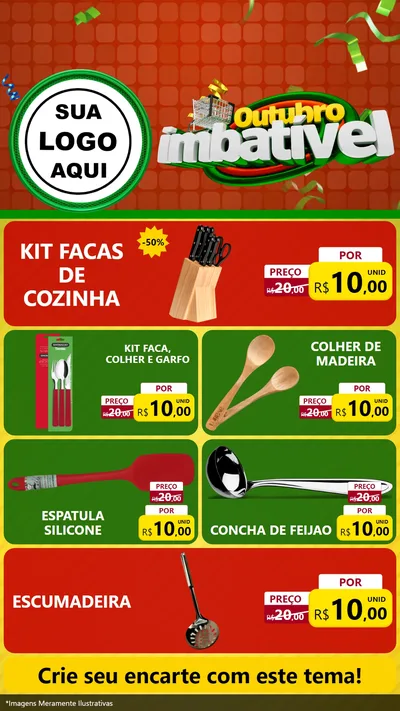 Modelo de TV para TV Vertical com o tema Outubro Imbatível para Utilidades Domésticas