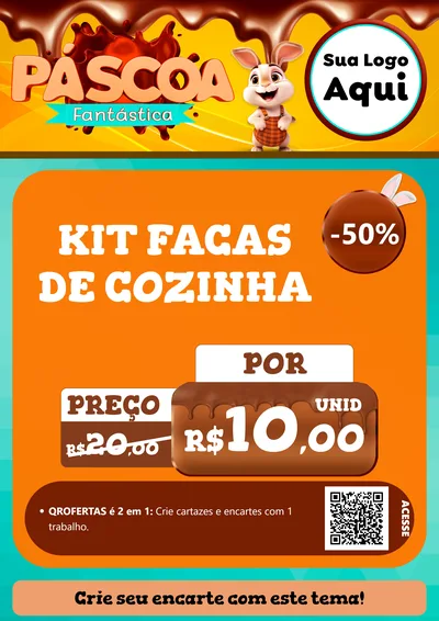 Modelo de Cartaz para Cartaz A4 Vertical com o tema Páscoa Fantástica para Utilidades Domésticas