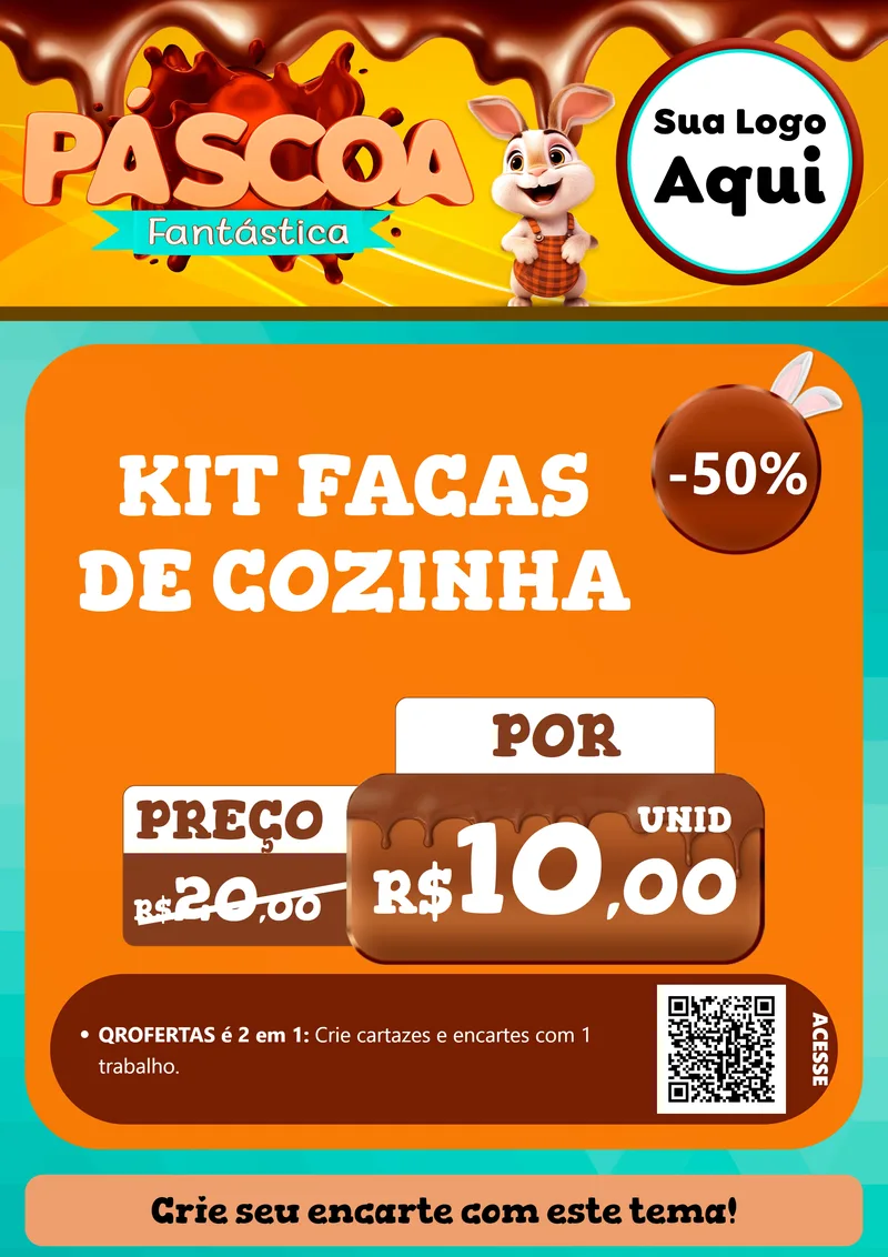 Modelo de Cartaz para Cartaz A4 Vertical com o tema Páscoa Fantástica para Utilidades Domésticas