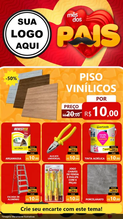 Modelo de Rede Social para Stories com o tema Mês Dos Pais para Material para Construção