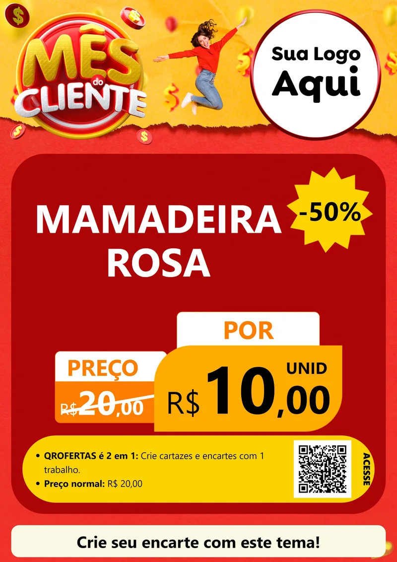 Modelo de Cartaz para Cartaz A4 Vertical com o tema Mês do Cliente para Bebês