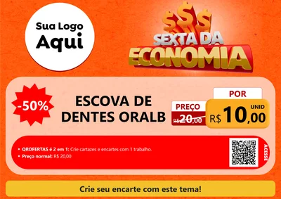 Modelo de Cartaz para Cartaz A4 Horizontal com o tema Sexta da Economia para Higiene Pessoal
