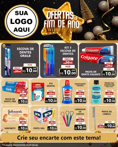 Modelo de Rede Social para Feed Instagram com o tema Ofertas de Fim de Ano para Higiene Pessoal