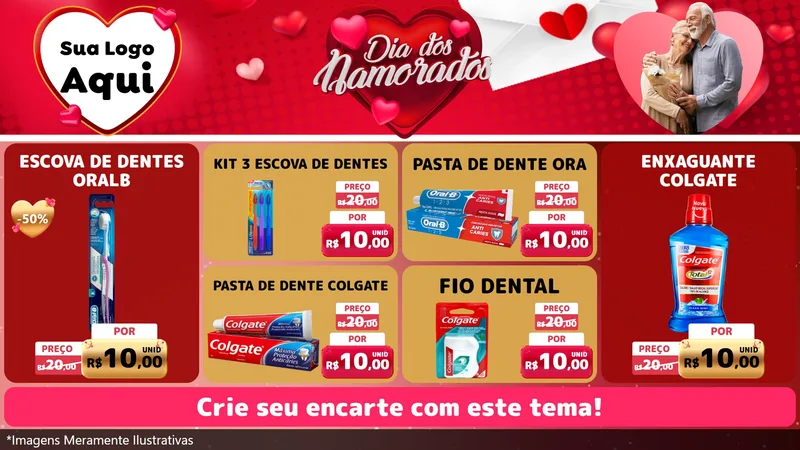Modelo de TV para TV Horizontal com o tema Dia Dos Namorados para Higiene Pessoal
