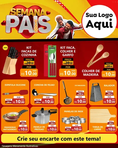 Modelo de Rede Social para Feed Instagram com o tema Semana Dos Pais para Utilidades Domésticas