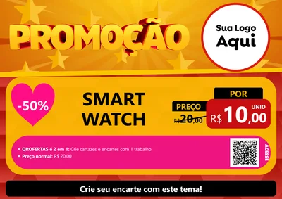 Modelo de Cartaz para Cartaz A4 Horizontal com o tema Promoção para Informática
