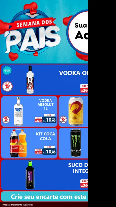Modelo de TV para TV Vertical com o tema Semana Dos Pais para Distribuidora de bebidas