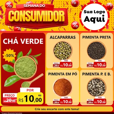 Modelo de Rede Social para Feed Facebook com o tema Semana do Consumidor para Produtos Naturais