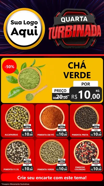 Modelo de Rede Social para Stories com o tema Quarta Turbinada para Produtos Naturais