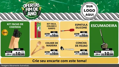 Modelo de TV para TV Horizontal com o tema Ofertas Fim de Ano para Utilidades Domésticas
