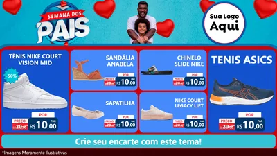 Modelo de TV para TV Horizontal com o tema Semana Dos Pais para Calçados