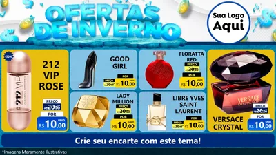 Modelo de TV para TV Horizontal com o tema Ofertas de Inverno para Perfumes