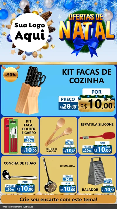Modelo de Rede Social para Stories com o tema Ofertas de Natal para Utilidades Domésticas