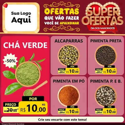 Modelo de Rede Social para Feed Facebook com o tema Dia dos Namorados para Produtos Naturais