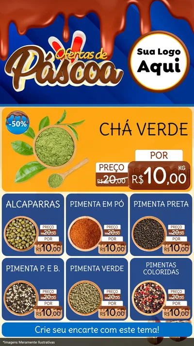 Modelo de Rede Social para Stories com o tema Ofertas de Páscoa para Produtos Naturais