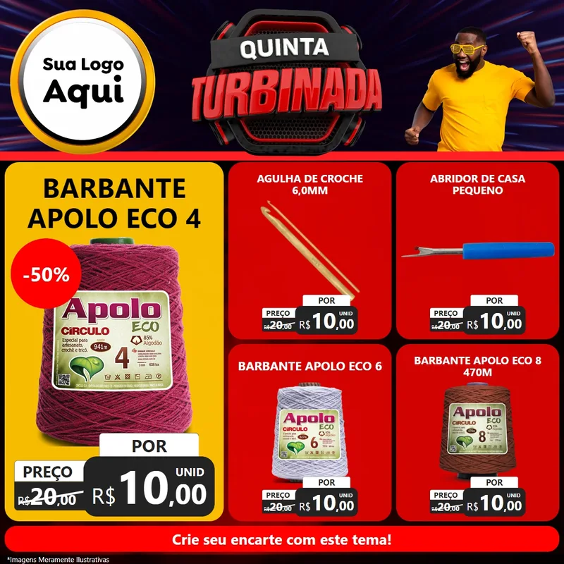 Modelo de Rede Social para Feed Facebook com o tema Quinta Turbinada para Armarinho e Aviamentos